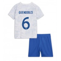 Frankrig Matteo Guendouzi #6 Udebane Trøje Børn VM 2022 Kortærmet (+ Korte bukser)